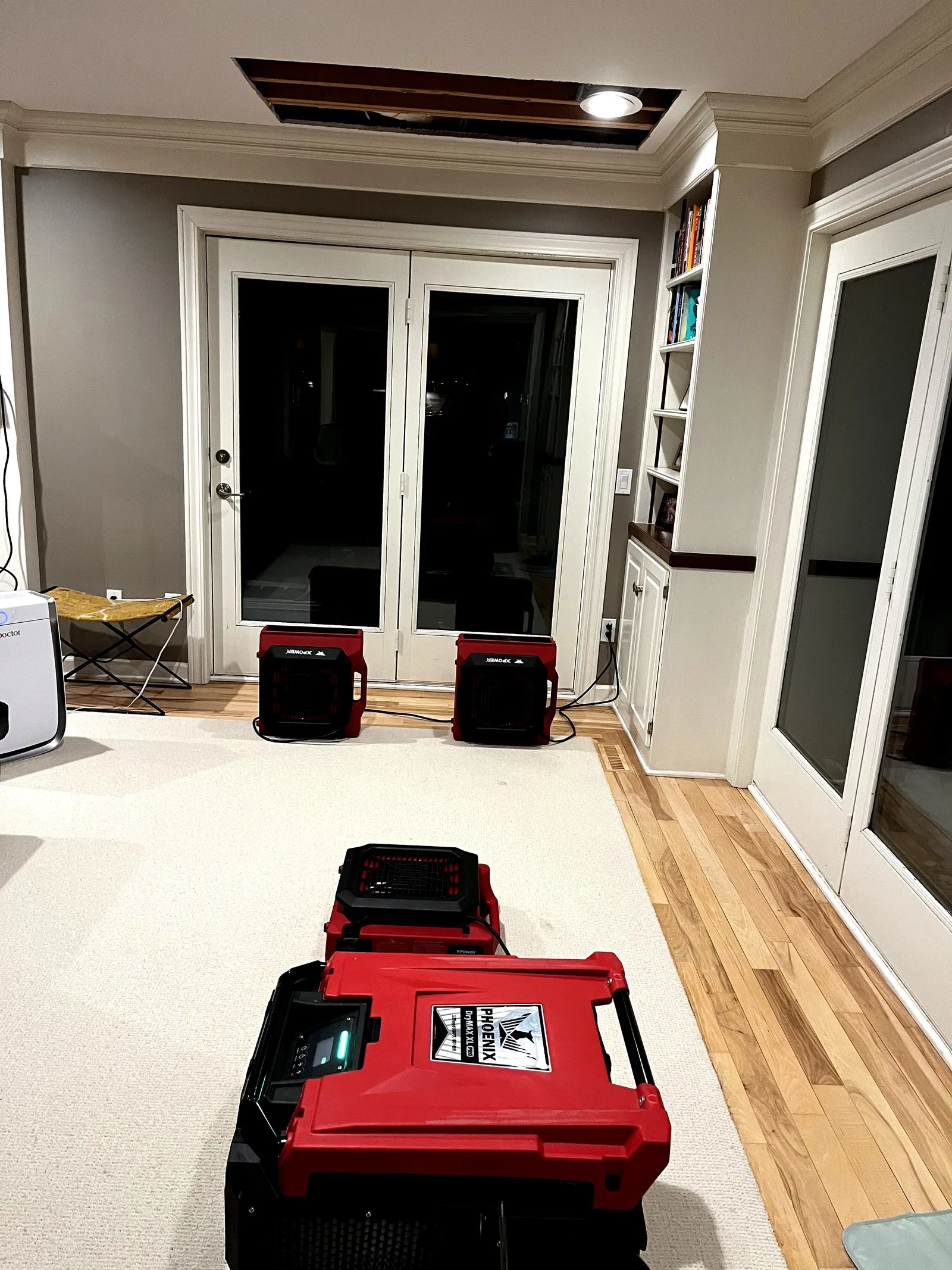 Commercial drying equipment deployed after water damage — West Michigan