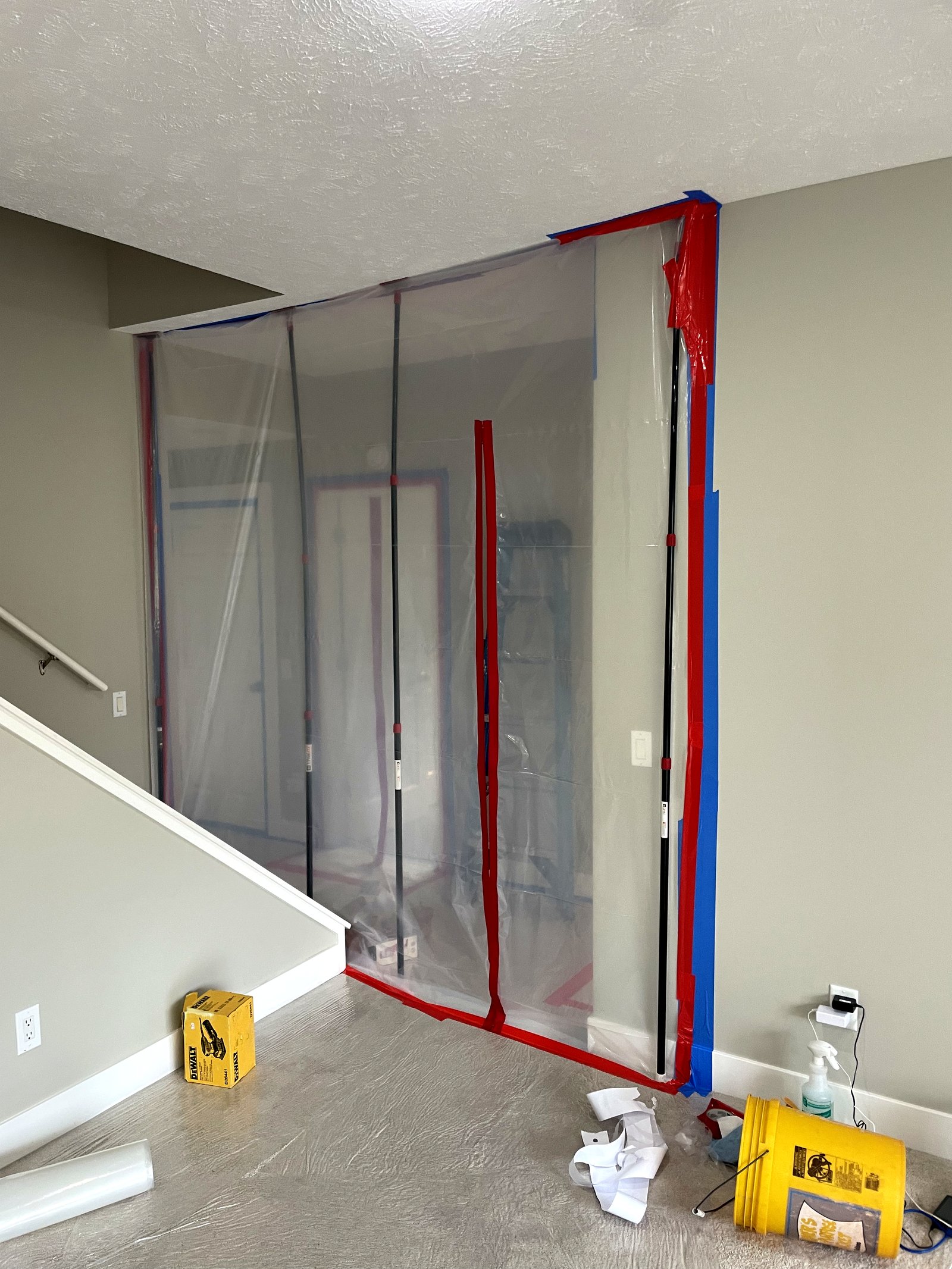 Professional containment wall during water damage restoration — Middleville MI
